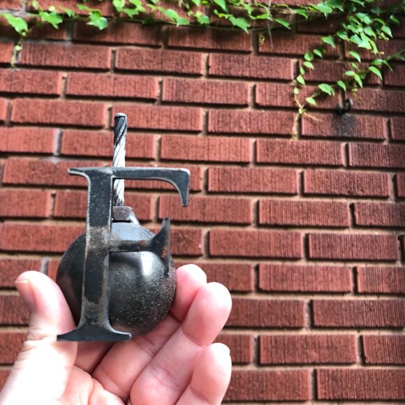 Metal F-Bomb Paperweight – Heavy Cast Letter F on Bomb – Artist-Made Desk Art - Picture 7 of 7